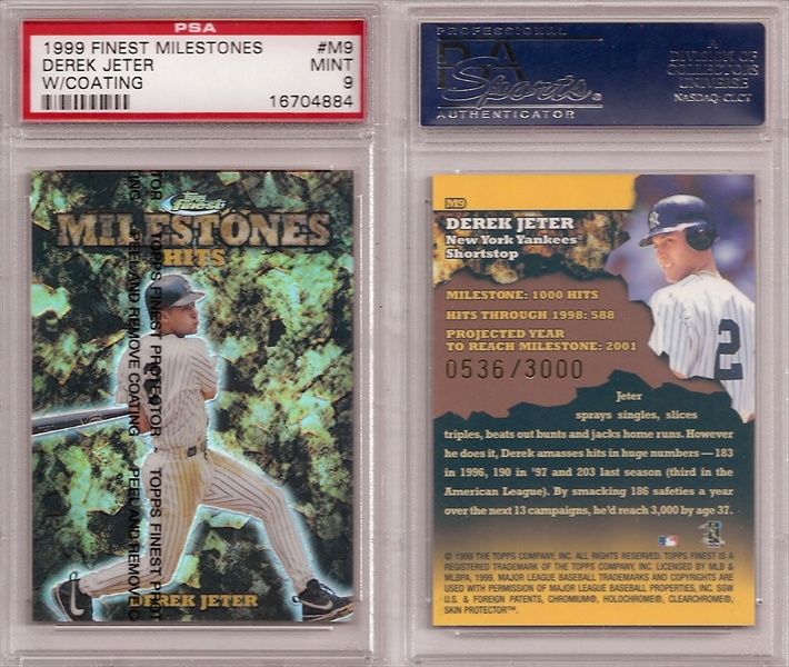 /999 Rare Derek Jeter Donruss ELITE outlet Dominators SP - PSA 9